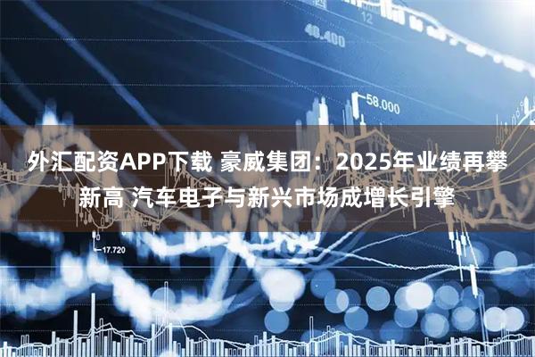 外汇配资APP下载 豪威集团:2025年业绩再攀新高 汽车电子与新兴市场成增长引擎